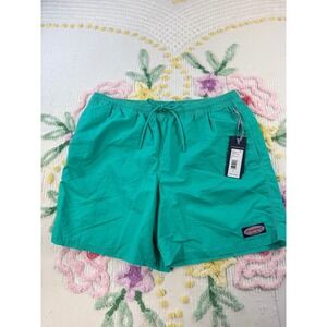 Vineyard Vines Men's Swim Trunks Aqua Blue Large Elastic Waist Drawstring
